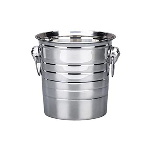 Eiskübel,Eiskübel Aus Edelstahl, Champagner Kühler Mit Griffen Für Partybier & Getränke,sektkühler 3 L, 5 L, 7 L von Fowybe