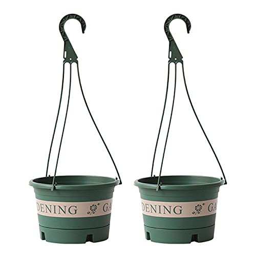 Fowybe 2PCS 1.7L Hanging Planters Outdoor Kunststoff Hängeampel Blumentopf Zum Aufhängen Langlebige Blumenampel Hängend Draussen Für Balkon, Gewächshauspflanzung, Künstliche Kultivierung von Fowybe