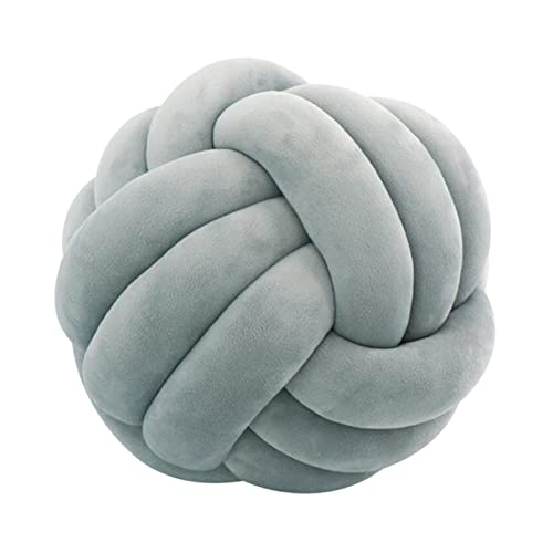 Fowybe Creative Ball Knot Soft Velvet Dekokissen, weiches dekoratives Kissen für Schlafzimmersofa, handgewebtes dreisträngiges Knoten Dekokissen, Hausdekoration, für Sofa, Bett, Auto, Büro von Fowybe