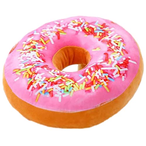 Fowybe Donut-Plüsch-Kissen - Lustiges Kissen für Mädchen,Donut-Kissen, dekoratives, bequemes, weiches Plüsch-Kissen in lustiger Lebensmittelform, Sitzkissen für Zuhause, Sofa von Fowybe