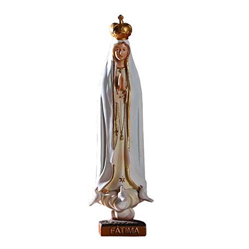 Fowybe Heilige Figur der Dame von Fatima - Unsere Liebe Frau von Fatima Pilgernde Jungfrau Maria mit seligen - Mutter Statue Skulptur Figurensammlung Indoor Outdoor Fowybe Heilige Figur der Dame von Fatima - Unsere Liebe Frau von Fatima Pilgernde Jungfrau Maria mit seligen - Mutter Statue Skulptur Figurensammlung Indoor Outdoor von Fowybe