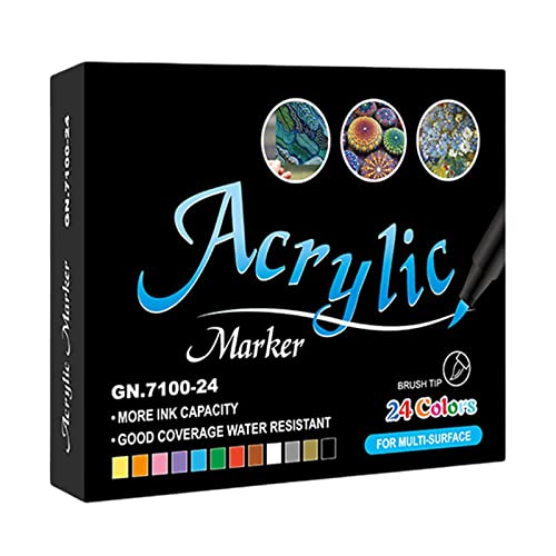 Fowybe Malstifte für Steine | Lackmarker für Holz | Acrylmarker zum Malen von Steinen, feine Spitze, ideal für Kunsthandwerk, Glas, Stoff, Keramik und mehr von Fowybe