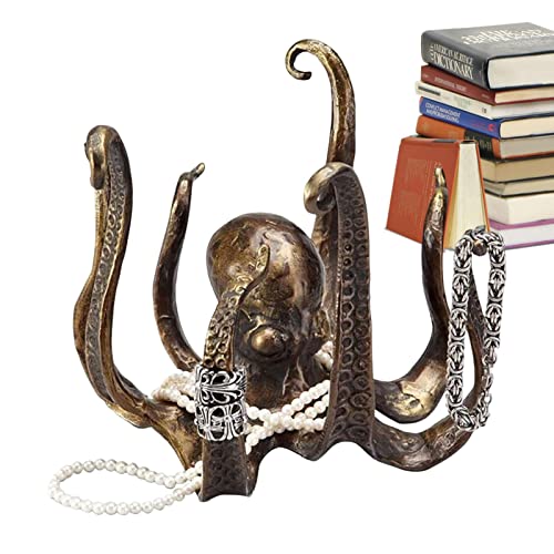 Fowybe Octopus Getränkehalter | Home Storage Teetassenhalter | Lustiger Gusseisen-Getränkehalter, Schmuckhalter, Desktop-Heimdekoration für Gartenkrake, Halloween-Dekoration von Fowybe