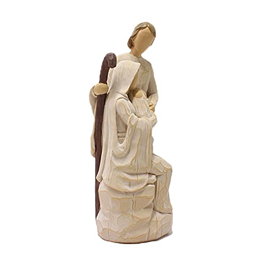 Willow Tree,Krippenfigur Familie Von 3 Statuen-Raum-Dekor-Familien-Skulptur Für,Weihnachtsdekoration Mutter Tochter Geschenk 9 X7,5 X20,5 cm von Fowybe