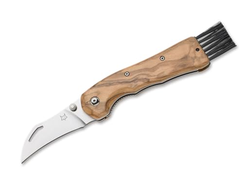 FOX KNIVES Taschenmesser FOX SPORA mit Klinge aus 12C27 Stahl und Griff Olivenholz in der Farbe Braun, Klingenlänge 6,5 cm, 01FX945 von Fox Knives