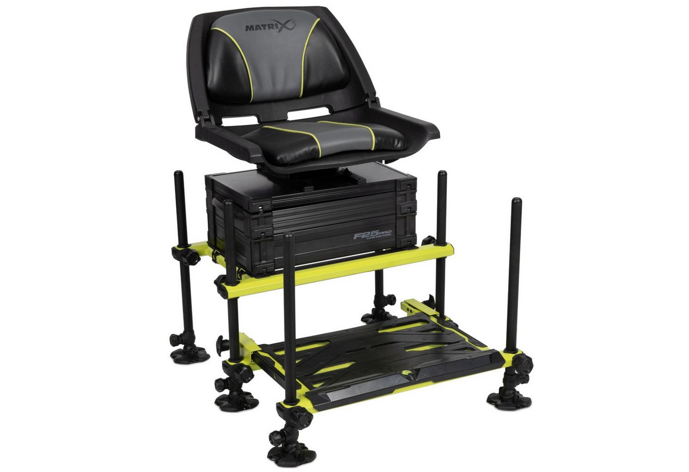 Fox Matrix Angelstuhl Fox Matrix F25 Pro Sitzkiepe mit Drehelement Edition Limette - Sitzbox Fox Matrix Angelstuhl Fox Matrix F25 Pro Sitzkiepe mit Drehelement Edition Limette - Sitzbox von Fox Matrix
