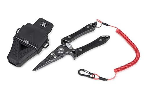 Fox Rage 18,4 cm Gürtelzange, Raubfisch-Angelzange, zum Abhaken, Crimpen oder Spaltringe, Edelstahl, Wolframkarbid-Seitenschneider, gezackte Backen, Spaltring-Werkzeug, Code NTL053 von Fox Rage