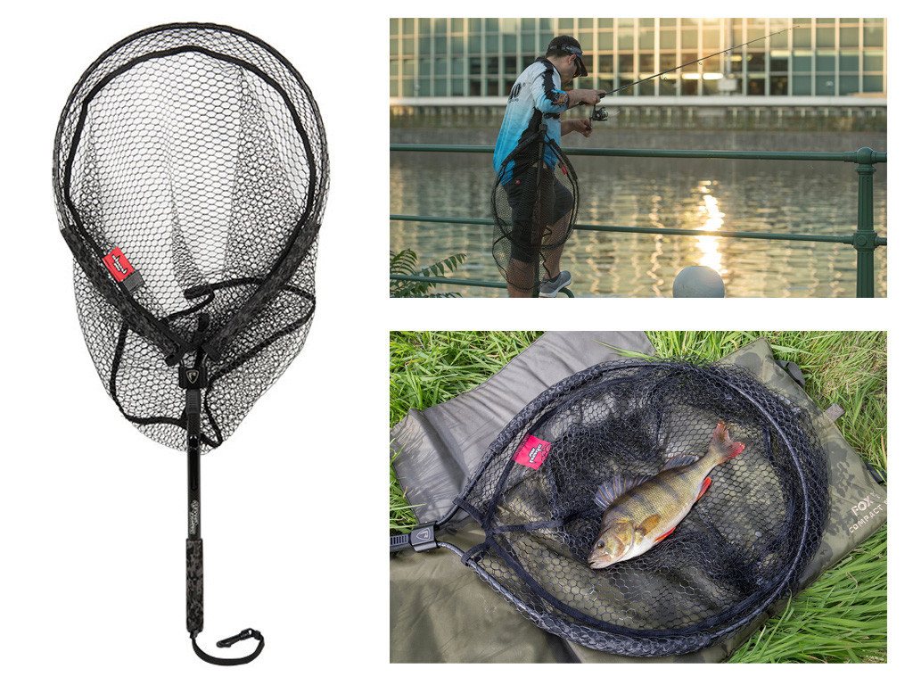 Fox Rage Angelkescher FOX RAGE Street Fighter Landing Net 5,5 m - Raubfischkescher (Streefishing-Kescher, 2-St., Raubfisch-Kescher), leichtgewichtigen Kohlefaser-Teleskopstange von Fox Rage
