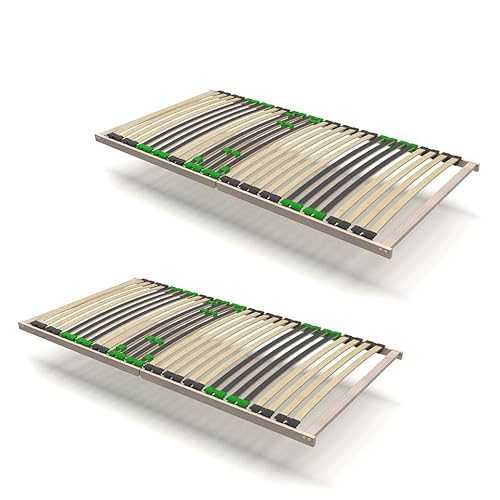 FixSTAR 7-Zonen Lattenrost 2er Set - 80x200 - Starr - Auch für Bettgröße 160x200 - Klappbar fertig montiert - 28 Birke Federleisten - Härtegradverstellung - Bettrost Für alle Matratzen - Vormontiert FixSTAR 7-Zonen Lattenrost 2er Set - 80x200 - Starr - Auch für Bettgröße 160x200 - Klappbar fertig montiert - 28 Birke Federleisten - Härtegradverstellung - Bettrost Für alle Matratzen - Vormontiert von Fox2Fox