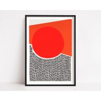 Sonnenschein Und Regen Abstrakter Kunstdruck von FoxAndVelvet