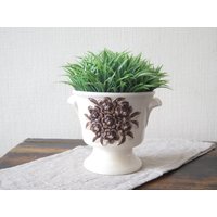 Keramik Blumentopf, Blumenvase Braun Shabby Home Decor Von Rosa Ljung Keramiktopf @247-24 von FoxBoxMarket