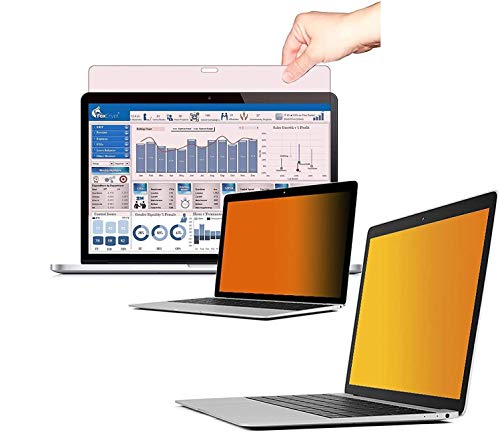 FoxCrypt Premium Gold Anti-Spy Privacy Filter Blickschutzfilter Sichtschutzfolie Blickschutzfolie für Apple MacBook - Gold (Für MacBook Pro Touchbar 15" (2016-2018)) von FoxCrypt