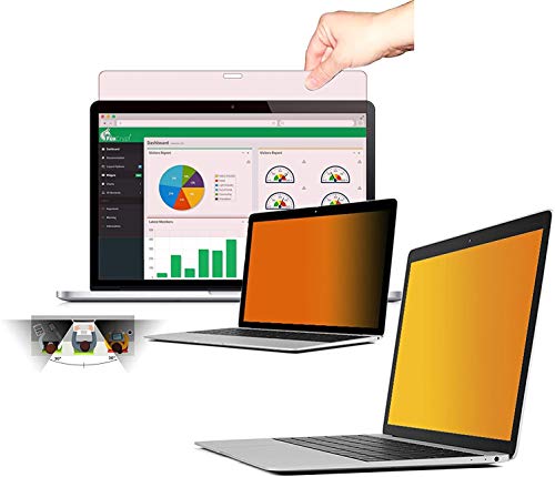FoxCrypt Premium Gold Anti-Spy Privacy Filter Blickschutzfilter Sichtschutzfolie Blickschutzfolie für Apple MacBook Pro Touchbar 15" Zoll (2016-2018) - (344.8 x 223.5mm) - Gold von Foxcrypt
