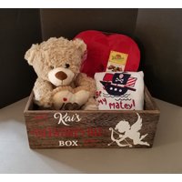Personalisierte Valentinstagsbox Für Kinder Paulownia Wood von FoxEtchingDesigns