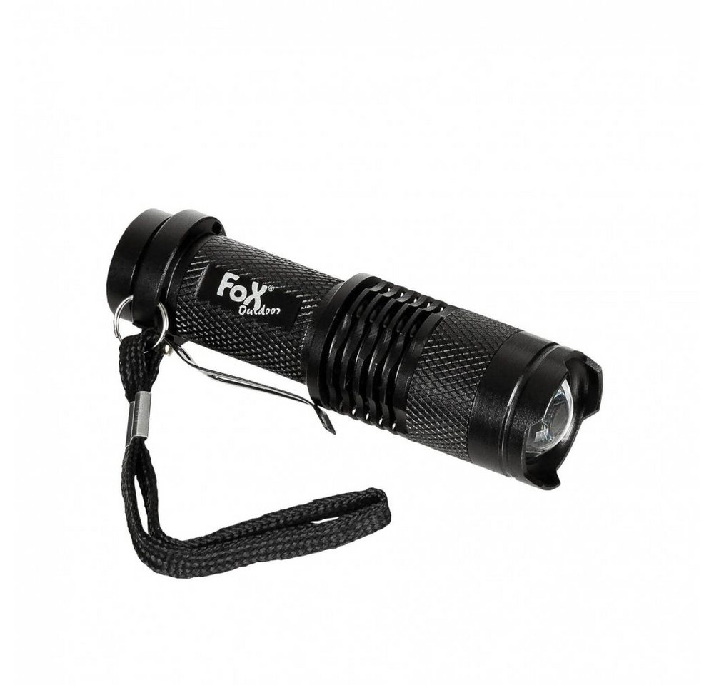 FoxOutdoor LED Taschenlampe 26370 - Stablampe Mini - mit Gürtelclip - LED - schwarz von FoxOutdoor