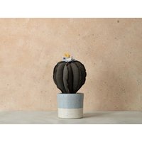 Handgefertigte Kaktuspflanze Aus Stoff - Geschenke Für Mama Bauernhaus-Dekoration Wohn- Und Büroaccessoires Geschenk Neues Zuhause Keramik-Übertopf von FoxPigeonDecor