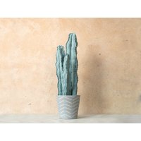 Haus- Und Bürodekor - Einzigartige Handgemachte Kaktuspflanze Künstliche Sukkulenten Einweihungsgeschenk Dekorativer Keramikpflanzer Boho-Dekor von FoxPigeonDecor