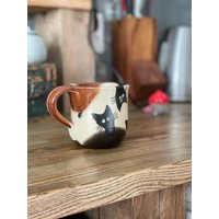 Katze Handgemachter Keramikbecher, Katzenbecher, Lustiger Becher von FoxRosalita