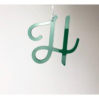 Acryl Monogramm Ornament - Grüne Initiale von FoxandFlock