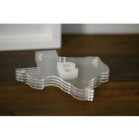 Monogramm Texas Untersetzer 4Er Set von FoxandFlock