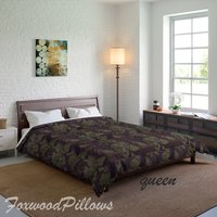 Arts & Crafts Tröster, Maximalist Décor, Akanthus, William Morris & Bewegung, Handwerker, Lila Tröster von Foxwoodpillows