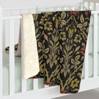 Blumendecke, Tulpe Und Rose, Arts & Crafts Bewegung Sherpa, William Morris, Craftsman Décor von Foxwoodpillows