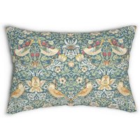 Erdbeerdieb Kissen, Aqua Blau, William Morris, Arts & Crafts Bewegung, Lendenkissen von Foxwoodpillows