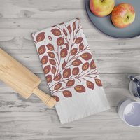 Handtuch, Berry Geschirrtuch, William De Morgan, American Arts & Crafts, Küchenhandtuch von Foxwoodpillows