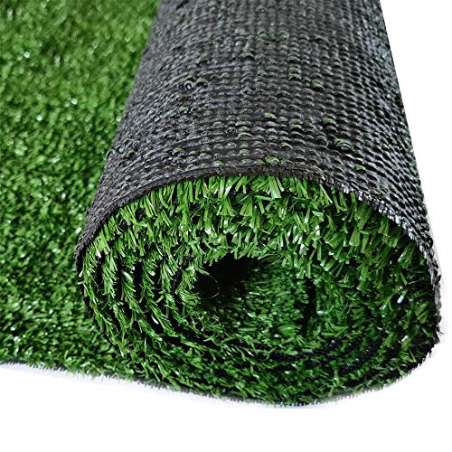 Foxx Kunstrasen 100x400 – Wetterfester Outdoor Teppich in Grün für Balkon, Terrasse & Garten | Robuster Teppichboden als Rasen-Alternative von Foxx