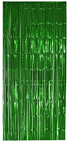 Foxxeo Selbstklebender Lametta Vorhang in grün Größe 91 x 244 cm Farbe Grün von Foxxeo