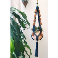 Makramee Pflanzenaufhänger | Übertopf Vintage Wohndekor Einzigartiges Handgemachtes Geschenk von FoxyKnotsMacrame