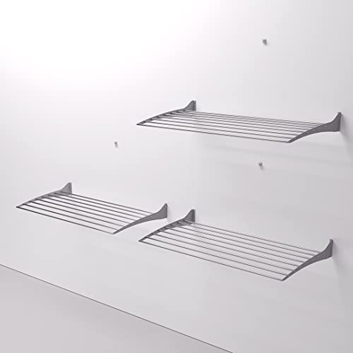Foxydry Fold Wäscheständer für die Wand, vertikaler Wäscheständer für den Innen- und Außenbereich aus Aluminium und Stahl 80x50x57 cm (3X, 80 cm) von Foxydry