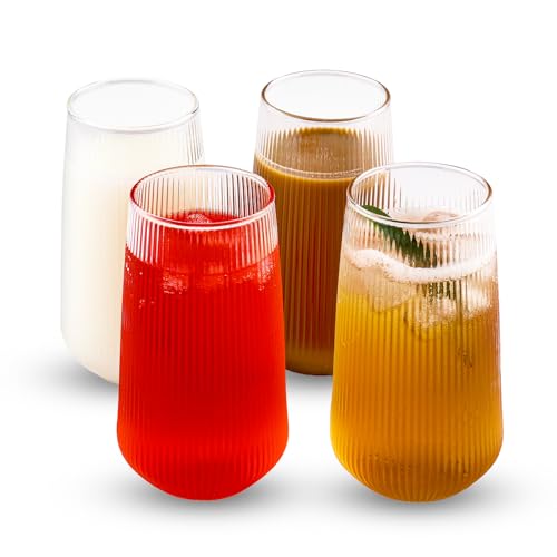 Foydream Wassergläser,4 Stück Trinkgläser Set 500 ML Gin Wasser Cocktailgläser Eiskaffee Gläser für Wasser Eiskaffee Soda Saft Foydream Wassergläser,4 Stück Trinkgläser Set 500 ML Gin Wasser Cocktailgläser Eiskaffee Gläser für Wasser Eiskaffee Soda Saft von Foydream