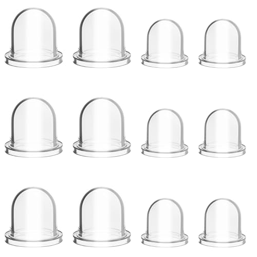 12 Stück Vergaser Pumpe Primer Birne,Transparent Primerkolben,Kraftstoff Primerbirne,Benzin Primerpumpe,für Trimmer,Rasenmäher,Gebläse,Cutter Gras,Trimmer(19 mm und 22 mm) von Foyods