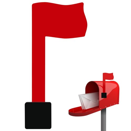 2er-Pack rotierende Ersatz-Briefkastenflaggen,Briefkasten-Zubehör,Selbstklebende Briefkastenflagge,Anbringung ohne Werkzeug für Wanddekoration im Freien,Standardbriefkästen,einfach anzubringen von Foyods