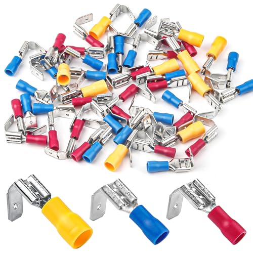 50 Stück Piggyback Kabelschuhe Set,Crimpverbinder Set,Kabelschuhe Flachstecker,Flachsteckhülsen,Isolierte Elektrische Steckverbinder Klemme 50 Stück Piggyback Kabelschuhe Set,Crimpverbinder Set,Kabelschuhe Flachstecker,Flachsteckhülsen,Isolierte Elektrische Steckverbinder Klemme von Foyods