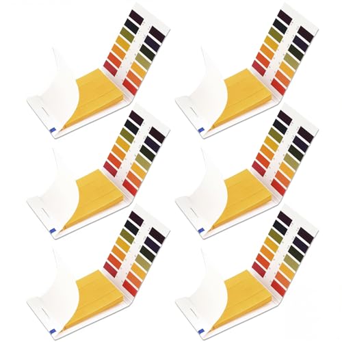 6 Packung Lackmuspapier,einem pH-Wert-Bereich 1-14,Indikatorpapier für Speichel,für Unterricht,Studenten,Chemie-PH-Teststreifen-Experiment,PH-Papier-Teststreifen von Foyods