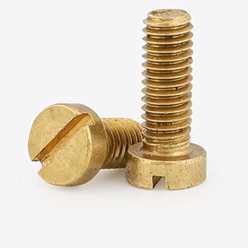 Foyoram M5 M6 M8 M10 Messing Schlitzschrauben Befestigungsschrauben (5stück M6x30mm) von Foyoram