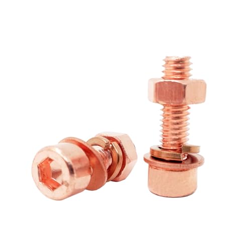 Foyoram M6X20mm T2 Kupfer Zylinderschrauben mit Innensechskant Scheibe Federringe Muttern 2 Sätze pures Kupfer Hexagon Socket Head Cap Screws Plain Washers Spring Washers Hex Nuts 2 Sets (M6 x 20 mm) Foyoram M6X20mm T2 Kupfer Zylinderschrauben mit Innensechskant Scheibe Federringe Muttern 2 Sätze pures Kupfer Hexagon Socket Head Cap Screws Plain Washers Spring Washers Hex Nuts 2 Sets (M6 x 20 mm) von Foyoram