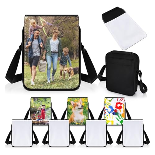Fozriybefy 2 Stück Sublimationstaschen, Sublimations-Umhängetaschen-Rohlinge, Sublimations-Schultertasche, Sublimations-Rohlingstasche für Geburtstag von Fozriybefy