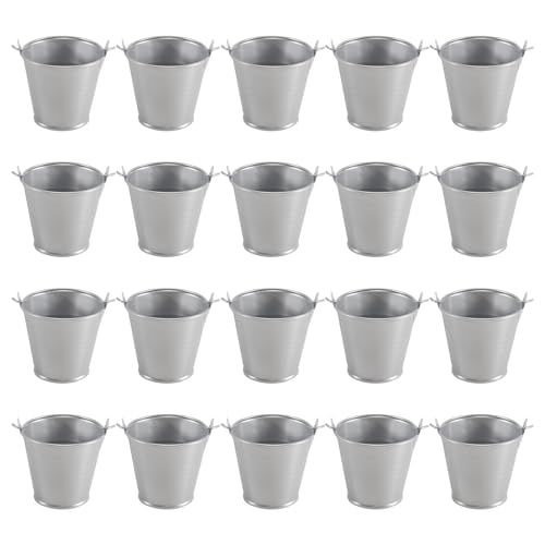 Fozriybefy 20 StüCke Mini Metall Eimer Tragbare Blumen Topf PflanzgefäßE SchöNe Pralinen Schachtel für von Fozriybefy
