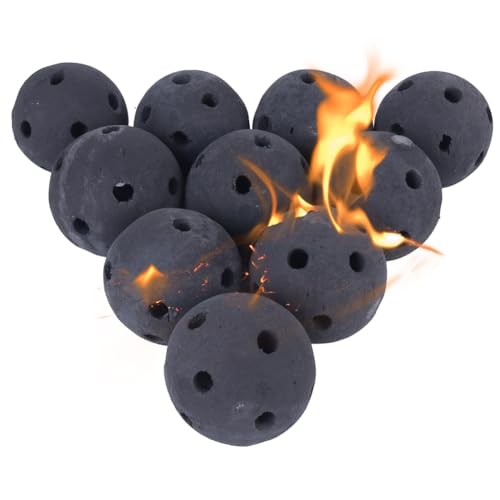 Fozriybefy Hohlkeramische Feuerbälle, 15er Set, Runde Feuersteine, Set für Feuerstellen oder Kamine im Innen- und Außenbereich Fozriybefy Hohlkeramische Feuerbälle, 15er Set, Runde Feuersteine, Set für Feuerstellen oder Kamine im Innen- und Außenbereich von Fozriybefy