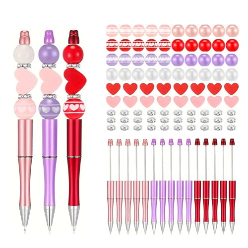 121-teiliges Kugelschreiber-Set mit runden und herzförmigen Perlen, Wärmetransformator, Transferstift zum Schreiben von Weihnachtsfeiern 121-teiliges Kugelschreiber-Set mit runden und herzförmigen Perlen, Wärmetransformator, Transferstift zum Schreiben von Weihnachtsfeiern von Fpbiagoq