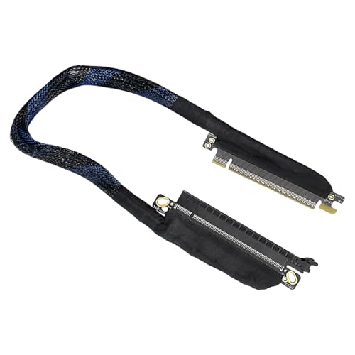 64 GB Bandbreite PCIE5.0 X16 Linker Ausgang Risers Verlängerungskabel, 180 Grad gebogenes Design, versilberter Stecker für PC-Bauweise von Fpbiagoq