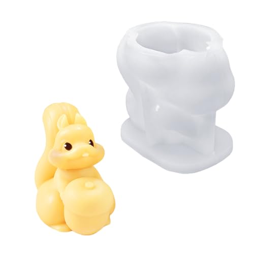 Fpbiagoq 3D-Eichhörnchen-Kerzenformen, Tier-Silikonform, Duftkerzenformen, Backformen für von Fpbiagoq