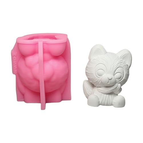 Fpbiagoq 3D-Fuchs-Kerzenformen, Gussformen, schöne Tier-Silikonform, Ornament-Formen, Kerzenherstellungsformen, Fpbiagoq 3D-Fuchs-Kerzenformen, Gussformen, schöne Tier-Silikonform, Ornament-Formen, Kerzenherstellungsformen, von Fpbiagoq