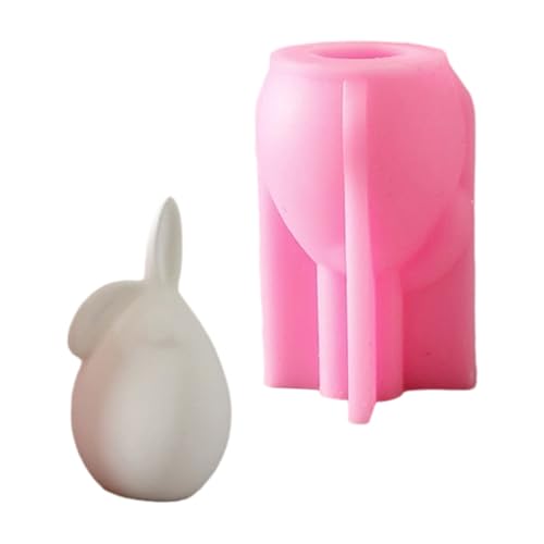 Fpbiagoq 3D-Kaninchen-Kerzenformen, Ornament-Formen, Gussformen, schöne Tier-Silikonform für von Fpbiagoq