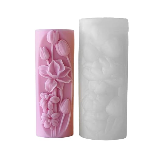 Fpbiagoq Blumen Säule Kerzenform Formen Gussformen Blütenzylinder Silikonform -Oramentformformen Plastern Formen Fpbiagoq Blumen Säule Kerzenform Formen Gussformen Blütenzylinder Silikonform -Oramentformformen Plastern Formen von Fpbiagoq