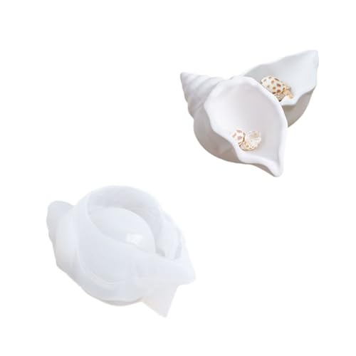 Fpbiagoq Conch Kerzengläser Schimmelpilze Gussformen Schmuck Aufbewahrungsbox Silikonformform Formen Plasters Formen von Fpbiagoq
