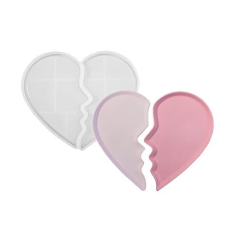 Fpbiagoq Heartbreak Schmuck-Aufbewahrungstablett, Silikonform, Herz-Aufbewahrungsplatten-Formen, Epoxidharz-Formen für Tisch- von Fpbiagoq
